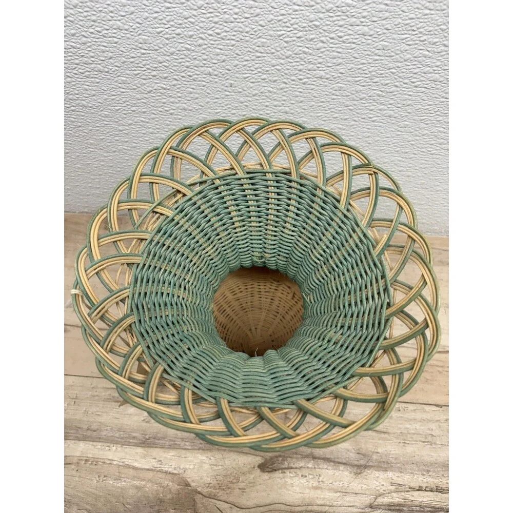 Vtg Handwoven Vase Basket Cherokee Style Handmade In USA
